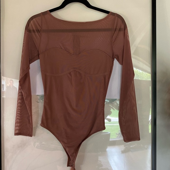 Abercrombie & Fitch Tops - Abercrombie Long Sleeve Mesh Sweetheart Bodysuit